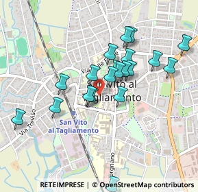 Mappa Via Olivo Manfrin, 33078 San Vito al Tagliamento PN, Italia (0.415)