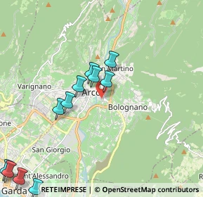 Mappa Via P. Leonardi, 38062 Arco TN, Italia (2.36182)