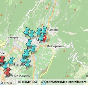 Mappa Via P. Leonardi, 38062 Arco TN, Italia (2.686)