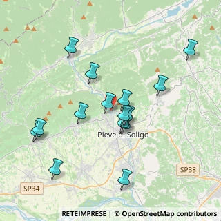 Mappa Via Lino Toffolin, 31053 Pieve di Soligo TV, Italia (3.70067)