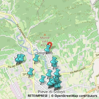 Mappa Via Brigata Cadore, 31053 Pieve di Soligo TV, Italia (1.3925)