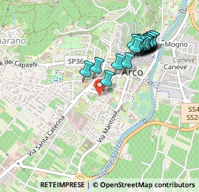Mappa Via Baden Powell, 38062 Arco TN, Italia (0.471)