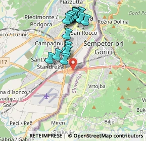 Mappa Stazione Confinaria S. Andrea, 34170 Gorizia GO, Italia (1.9025)