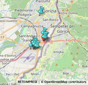 Mappa Stazione Confinaria S. Andrea, 34170 Gorizia GO, Italia (0.995)