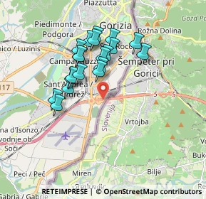 Mappa Stazione Confinaria S. Andrea, 34170 Gorizia GO, Italia (1.5315)