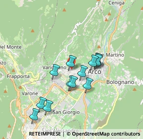 Mappa Via XXV Aprile, 38062 Arco TN, Italia (1.55385)