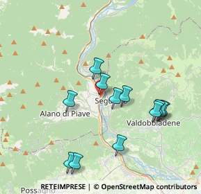 Mappa Strada Regionale, 32030 Alano di Piave BL, Italia (3.645)