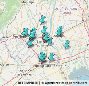 Mappa Via Bellunello, 33078 San Vito al Tagliamento PN, Italia (10.2975)