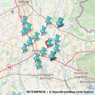 Mappa Via Case Nuove, 33057 Palmanova UD, Italia (6.4575)