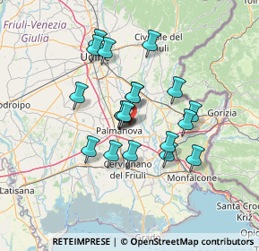 Mappa Via Strada Militare, 33057 Palmanova UD, Italia (10.7505)