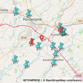 Mappa VIA DEI PINALI, 33080 Fiume Veneto PN, Italia (4.66857)