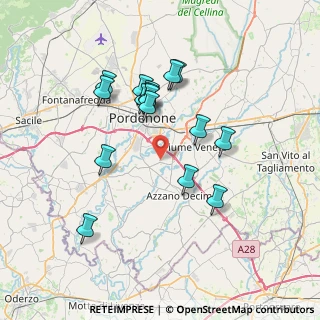Mappa VIA DEI PINALI, 33080 Fiume Veneto PN, Italia (6.5725)