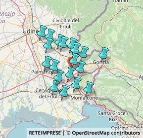 Mappa Via Pietro Zorutti, 34070 Mariano del Friuli GO, Italia (9.9695)