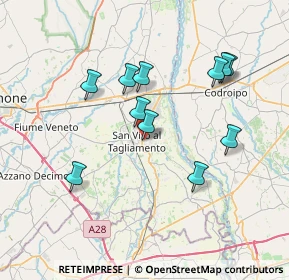 Mappa Via Brigata Veneziano, 33078 San Vito al Tagliamento PN, Italia (6.79545)