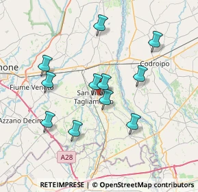 Mappa Via Brigata Veneziano, 33078 San Vito al Tagliamento PN, Italia (6.68)