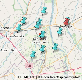 Mappa Via Anton Lazzaro Moro, 33078 San Vito al Tagliamento PN, Italia (6.40462)