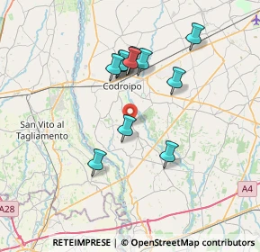 Mappa Via Erminia, 33033 Codroipo UD, Italia (6.24455)