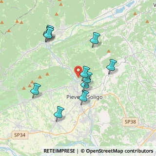 Mappa Via Rivasecca, 31053 Pieve di Soligo TV, Italia (3.64636)