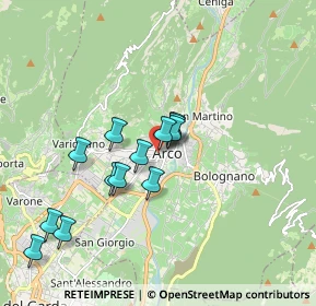 Mappa Via Garberie, 38062 Arco TN, Italia (1.56308)