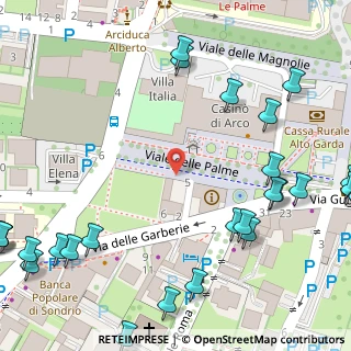 Mappa Via Garberie, 38062 Arco TN, Italia (0.1)