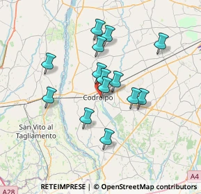 Mappa Vicolo Pio Paschini, 33033 Codroipo UD, Italia (5.78071)