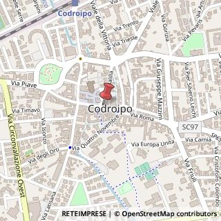 Mappa Via Italia, 1, 33033 Codroipo, Udine (Friuli-Venezia Giulia)
