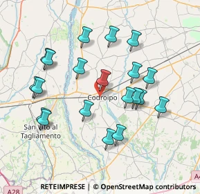 Mappa Via Timavo, 33033 Codroipo UD, Italia (7.3825)