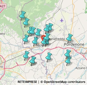 Mappa Via Prati di Santa Croce, 33077 Sacile PN, Italia (6.27632)