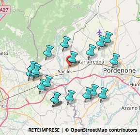 Mappa Via Prati di Santa Croce, 33077 Sacile PN, Italia (7.7655)