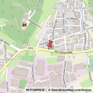 Mappa Via Sanavalle, 1, 31030 Cison di Valmarino, Treviso (Veneto)