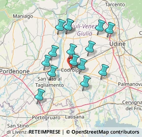 Mappa Via dei Frassini, 33033 Codroipo UD, Italia (11.99667)