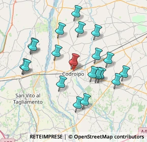 Mappa Via Pola, 33033 Codroipo UD, Italia (7.3325)