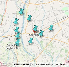 Mappa Via Pola, 33033 Codroipo UD, Italia (7.11364)