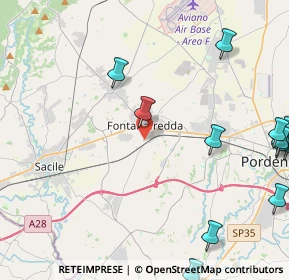 Mappa Via G. da Gemona, 33074 Fontanafredda PN, Italia (6.28071)