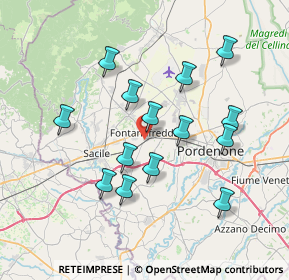 Mappa Via G. da Gemona, 33074 Fontanafredda PN, Italia (6.83286)