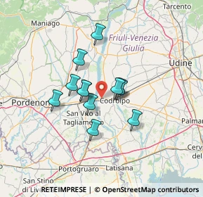 Mappa Via Casali Pra'Di Pieve, 33033 Codroipo UD, Italia (9.3475)