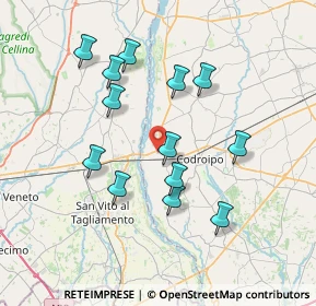 Mappa Via Casali Pra'Di Pieve, 33033 Codroipo UD, Italia (6.81462)
