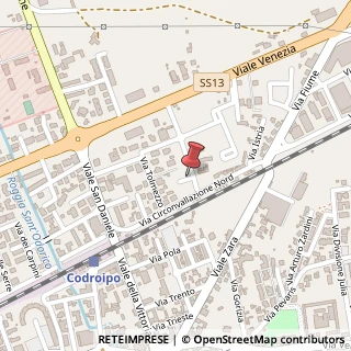 Mappa Via Circonvallazione Nord, 21, 33033 Codroipo, Udine (Friuli-Venezia Giulia)