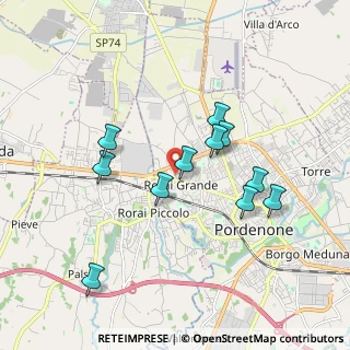 Mappa Via Chiesa di Rorai, 33170 Pordenone PN, Italia (1.65455)