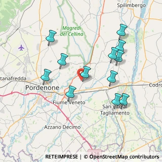 Mappa Via Saciletti, 33080 Zoppola PN, Italia (7.54)