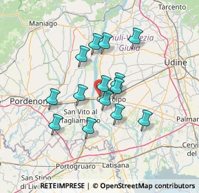 Mappa SS 13, 33033 Codroipo UD, Italia (10.85357)