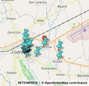 Mappa Via L. de Paulis, 33033 Codroipo UD, Italia (1.733)