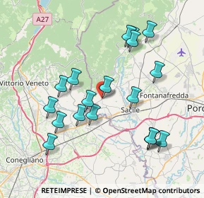 Mappa Piazza Martiri Garibaldini, 33070 Caneva PN, Italia (7.64895)