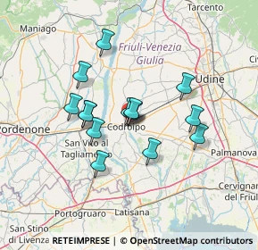 Mappa Via XXIX Ottobre ang, 33033 Codroipo UD, Italia (10.88)