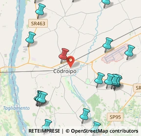 Mappa Via XXIX Ottobre ang, 33033 Codroipo UD, Italia (5.6835)