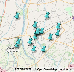 Mappa Via XXIX Ottobre ang, 33033 Codroipo UD, Italia (5.54765)