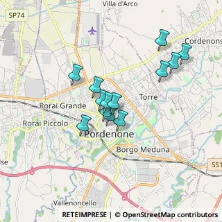 Mappa Via Fontane, 33170 Pordenone PN, Italia (1.37923)
