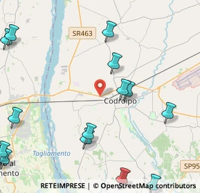Mappa Via Pordenone, 33033 Codroipo UD, Italia (6.8895)