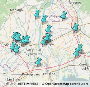 Mappa Via Pordenone, 33033 Codroipo UD, Italia (15.8615)