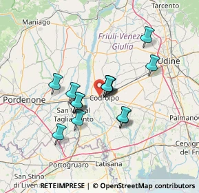 Mappa Via Pordenone, 33033 Codroipo UD, Italia (10.20333)